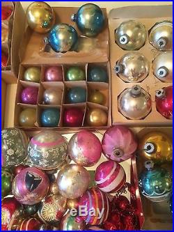 VTG Christmas Ornaments Lot 147+ Mercury Glass indents Shiny Brite Japan ++