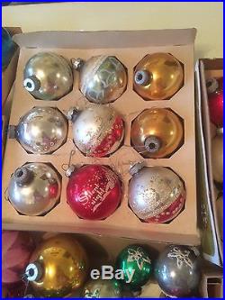 VTG Christmas Ornaments Lot 147+ Mercury Glass indents Shiny Brite Japan ++