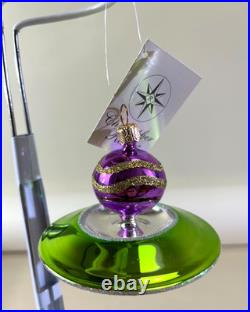 VTG Christopher Radko Friendly Visitor UFO Christmas Ornament Flying Saucer DS51