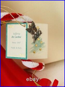 VTG De Carlini Italy Santa Blown Glass Christmas Ornament VERY RARE