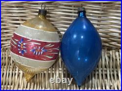VTG Fantasia Poland Indent Reflector Stencil Hand Painted Christmas Ornaments