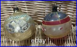 VTG Fantasia Poland Indent Reflector Stencil Hand Painted Christmas Ornaments
