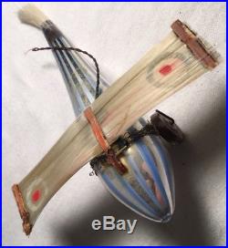 VTG Germany Fadenglas Bimini Airplane Plane Spun Glass Wings Xmas Tree Ornament