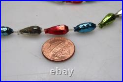 VTG Glass 100 Garland Bumpy Embossed Color Beads Drops Christmas Ornament Japan