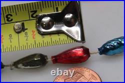 VTG Glass 100 Garland Bumpy Embossed Color Beads Drops Christmas Ornament Japan