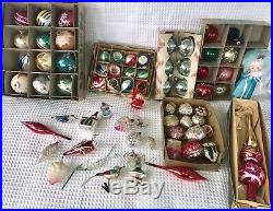 VTG Lot 70 Christmas Ornaments Mercury Glass Indent & More Poland Germany