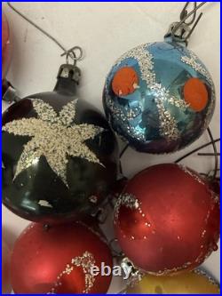 VTG Mercury Glass Ornaments Small Indent Round Tear Drops Lot Of 26