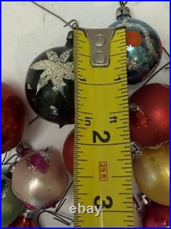 VTG Mercury Glass Ornaments Small Indent Round Tear Drops Lot Of 26
