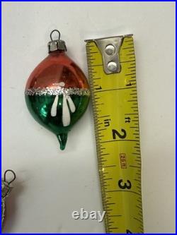 VTG Mercury Glass Ornaments Small Indent Round Tear Drops Lot Of 26