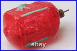 VTG Unsilvered Glass BIRD CAGE Tinsel In Feather Tree Christmas Ornament Germany