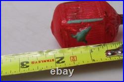 VTG Unsilvered Glass BIRD CAGE Tinsel In Feather Tree Christmas Ornament Germany