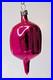 VTG-pre-WWII-era-Blown-Glass-Fluted-Hot-Pink-3-DROP-Christmas-Ornament-HEIM-01-uuw