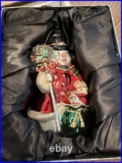 Valerie Parr Hill Mercury Glass Hand-Blown Christmas Ornament Santa Collection