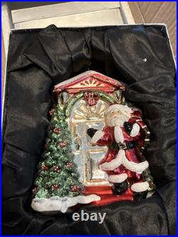 Valerie Parr Hill Mercury Glass Hand-Blown Christmas Ornament Santa Collection