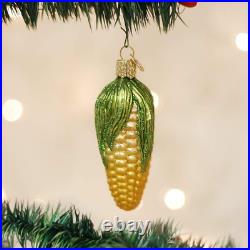 Various Foods Glass Blown Ornaments for Christmas Tree, Ear of Corn