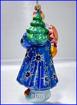 Very RARE CHRISTOPHER RADKO Siberian Santa Christmas Glass Ornament