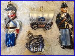Very RARE Kurt Adler U. S. Civil War Boxed Set Christmas/Patriotic Ornaments