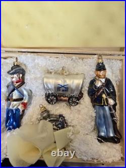 Very RARE Kurt Adler U. S. Civil War Boxed Set Christmas/Patriotic Ornaments