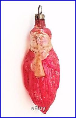 Very Rare German Antique Figrual Clown Blowing Horn Glass Christmas Ornament