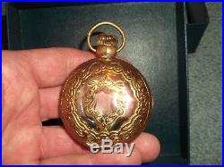 Victorian Era Antique Glass Pocket Watch Christmas Ornament LQQK Very RARE