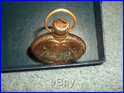 Victorian Era Antique Glass Pocket Watch Christmas Ornament LQQK Very RARE