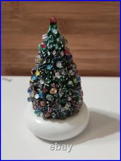 VinTage CAPE COD GLASS WORKS Millefiori CHRISTMAS TREE 3.5 Paperweight Murano