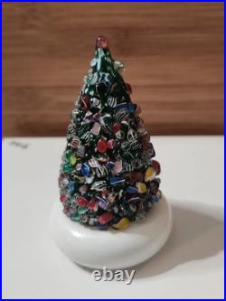 VinTage CAPE COD GLASS WORKS Millefiori CHRISTMAS TREE 3.5 Paperweight Murano