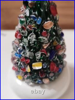 VinTage CAPE COD GLASS WORKS Millefiori CHRISTMAS TREE 3.5 Paperweight Murano