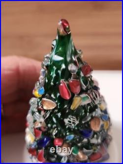 VinTage CAPE COD GLASS WORKS Millefiori CHRISTMAS TREE 3.5 Paperweight Murano