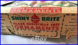 Vintage 12 Frosted Top Trees Indent Bell Shiny Brite Glass Christmas Ornaments