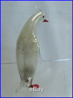 Vintage 1920's Bimini German Blown Art Glass PENGUIN Christmas Ornament #3