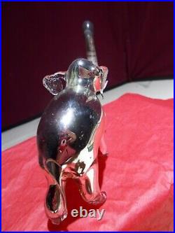 Vintage 1920's Bimini Lauscha German Art Glass ELEPHANT Christmas Ornament