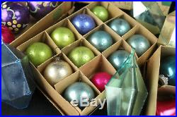 Vintage 1950s Christmas Ornament Lot Shiny Brite, Premier Glass Works + UFO's ++