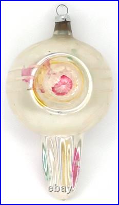 Vintage 1950s Inge Glass Triple Indent Teardrop Christmas Ornament West Germany