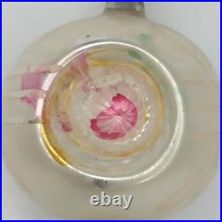 Vintage 1950s Inge Glass Triple Indent Teardrop Christmas Ornament West Germany