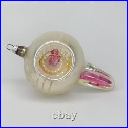 Vintage 1950s Inge Glass Triple Indent Teardrop Christmas Ornament West Germany