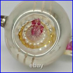 Vintage 1950s Inge Glass Triple Indent Teardrop Christmas Ornament West Germany