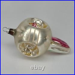 Vintage 1950s Inge Glass Triple Indent Teardrop Christmas Ornament West Germany