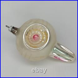 Vintage 1950s Inge Glass Triple Indent Teardrop Christmas Ornament West Germany
