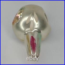 Vintage 1950s Inge Glass Triple Indent Teardrop Christmas Ornament West Germany