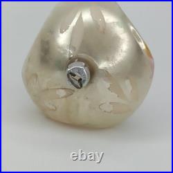 Vintage 1950s Inge Glass Triple Indent Teardrop Christmas Ornament West Germany