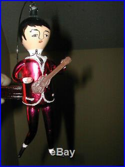 Vintage 1960s John from the Beatles Italian Glass Christmas Ornament