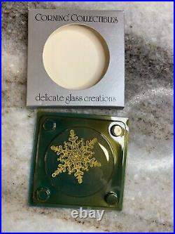 Vintage 1984 Corning Glass Opelle Christmas Xmas Holiday Ornament Snowflake