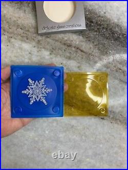 Vintage 1984 Corning Glass Opelle Christmas Xmas Holiday Ornament Snowflake