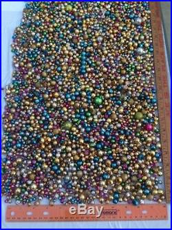 Vintage 3800+ HUGE Lot Loose Mercury Glass Christmas Beads Garland Icicles #1