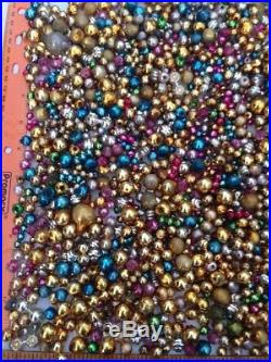 Vintage 3800+ HUGE Lot Loose Mercury Glass Christmas Beads Garland Icicles #2