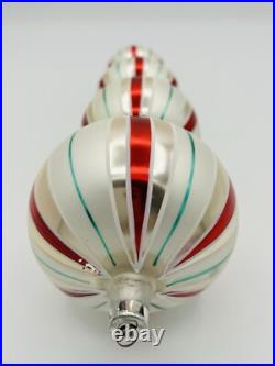 Vintage 4 Tier Ball Drop Unbranded Blown Glass Christmas Ornament