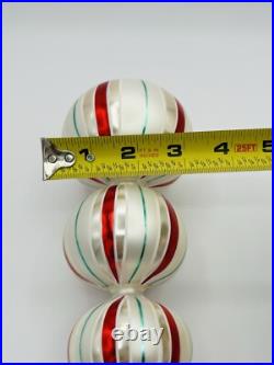 Vintage 4 Tier Ball Drop Unbranded Blown Glass Christmas Ornament