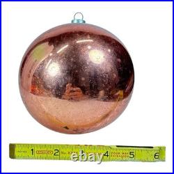 Vintage 5 Shiny Brite Pink Glass Store Display Christmas Ornament Ball US of A