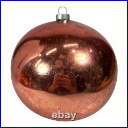 Vintage 5 Shiny Brite Pink Glass Store Display Christmas Ornament Ball US of A